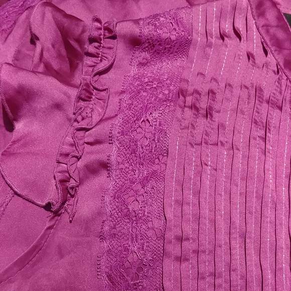 River Island UK Keyhole Tie Waist Blouse - Picture 8 of 8